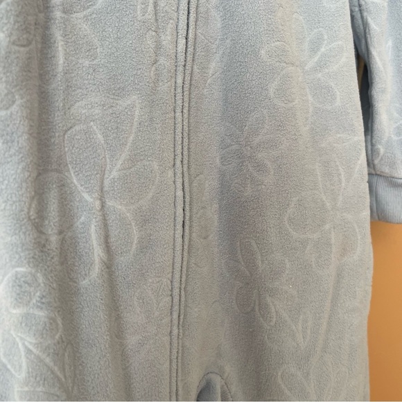 Carter’s 2T Blue Heart Fleece One-Piece Pajamas - Picture 3 of 6